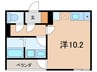 tenthree神戸須磨 1Rの間取り