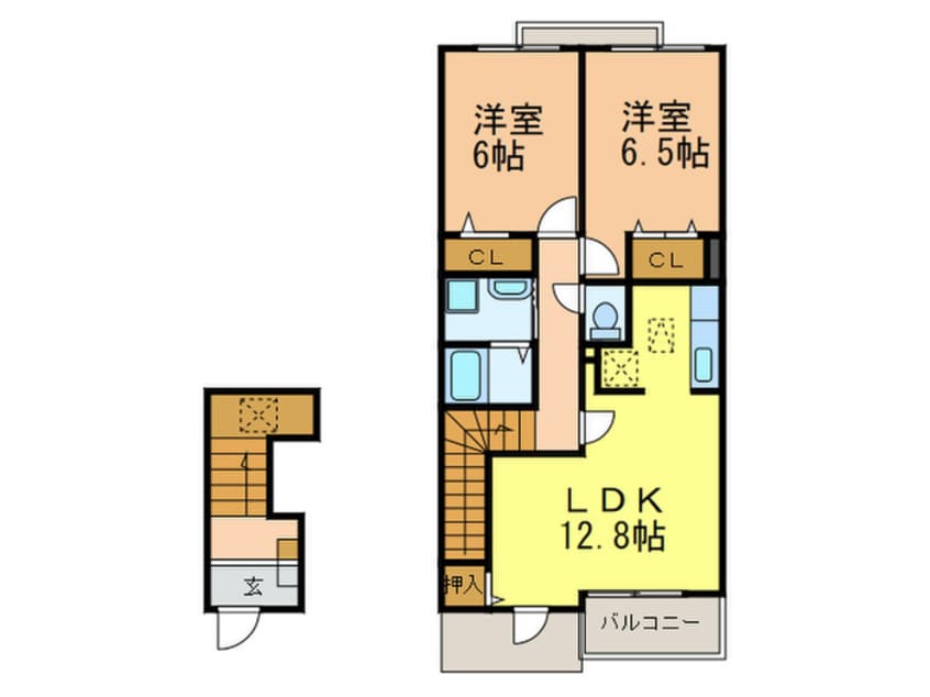 間取図 ウエストフィ－ル伍号館