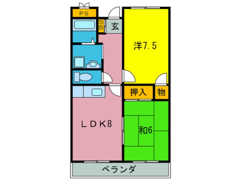 間取図 レジデンス天美