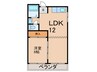 ローズマンション 1LDKの間取り