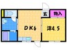 ローズマンション 1DKの間取り