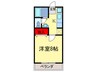 カメリアⅡ 1Kの間取り