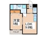 セレニティ法善寺 1LDKの間取り