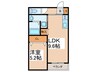 セレニティ法善寺 1LDKの間取り