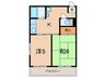 篠原南マンション 2Kの間取り