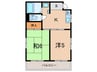 篠原南マンション 2Kの間取り