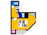 メゾンコ－ヨ－岸里 1Rの間取り