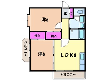 間取図 メゾンベルレーヌ