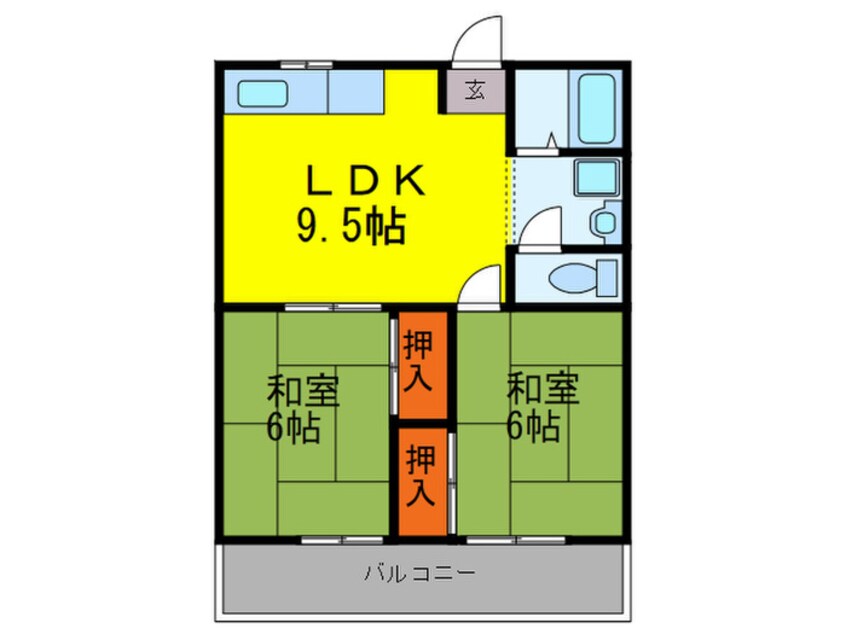 間取図 ミュ－ズハイツ