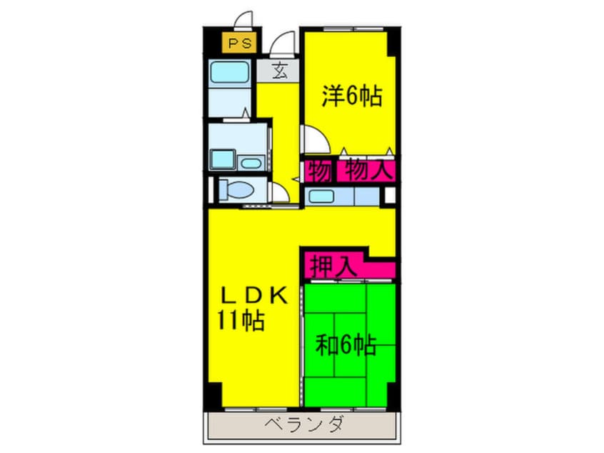 間取図 ロサノＳ北豊中