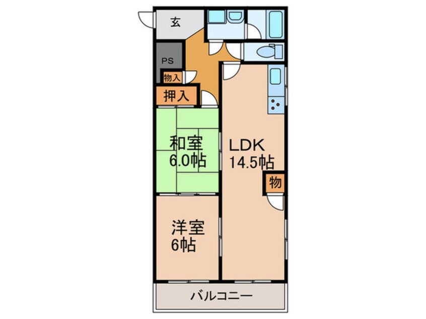 間取図 コロナード長尾
