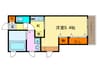 ピソ・シエテ洛西口 1Kの間取り