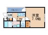 ハウスアイ大和田 1Kの間取り