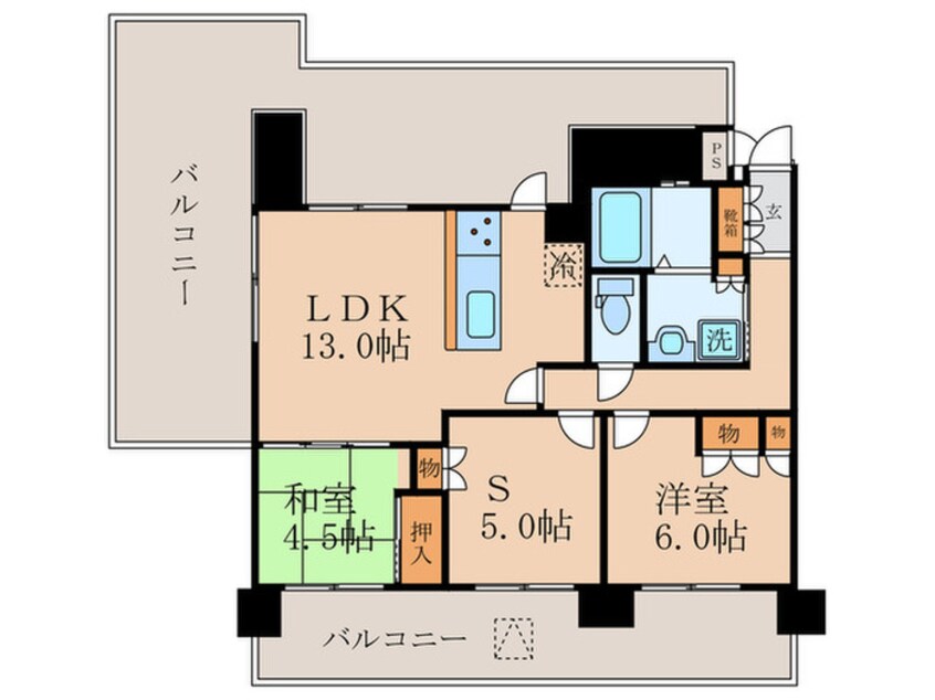 間取図 アメニティ山科駅前（605）