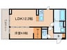 Mon Amour知原 1LDKの間取り