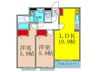エフ　ヒルサイドテラス 2LDKの間取り