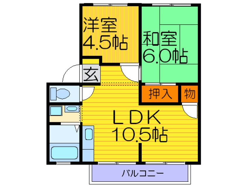 間取図 エスポワ－ル東谷