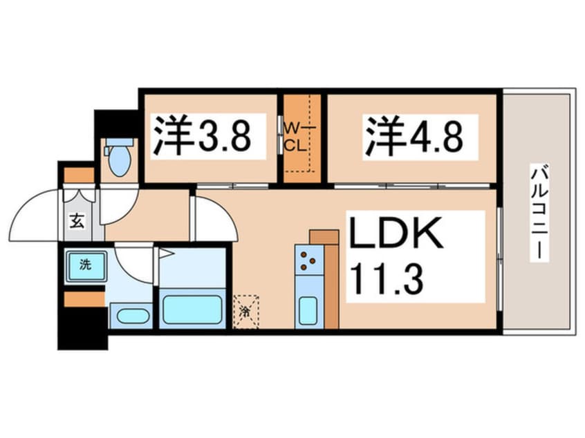 間取図 アーバネックス新町Ⅱ