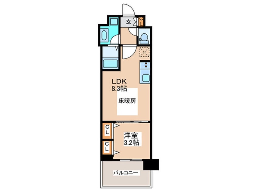 間取図 アーバネックス新町Ⅱ