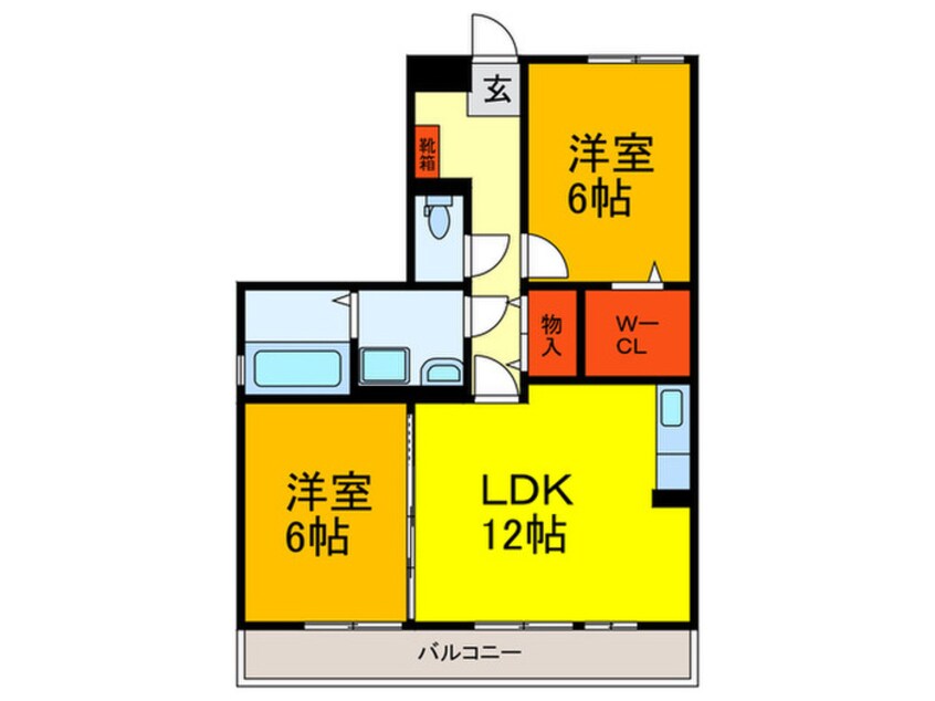 間取図 パ－クサイド渋川Ｂ棟