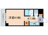 萱野ビル 1Kの間取り