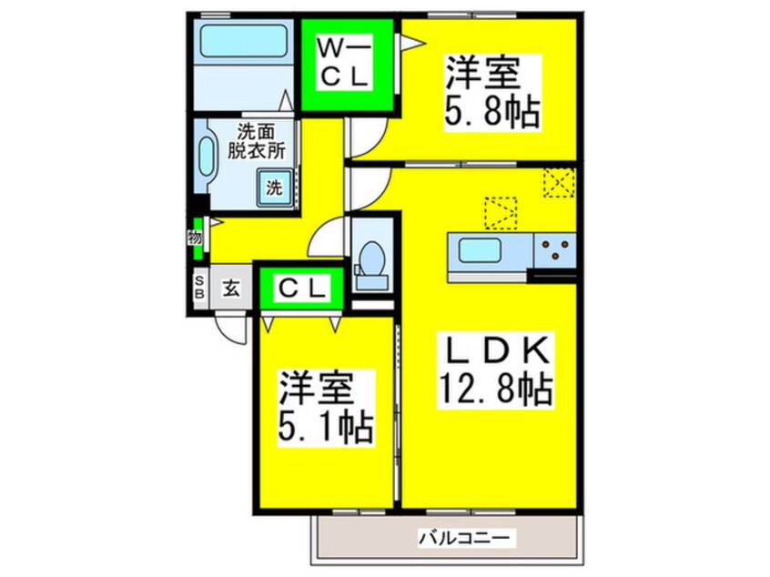 間取図 アローラ