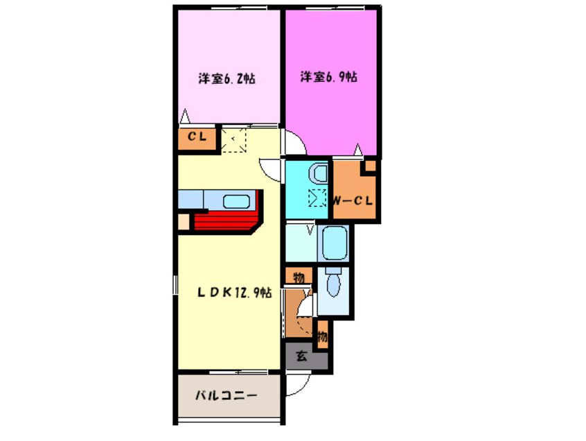 間取図 サンシャイン中筋