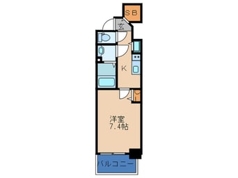 間取図 プレサンス南森町ライズ（406）