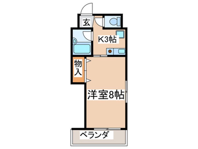 間取図 ﾌﾟﾗﾝﾄﾞｰﾙｷﾝｴｰ難波