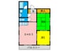 ハイツクリ－ン 2DKの間取り