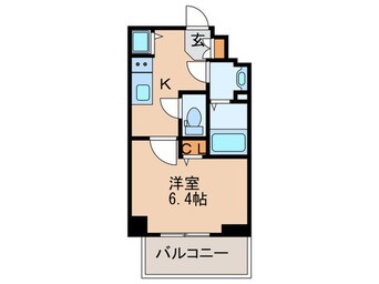 間取図 プレサンス南森町ライズ（501）