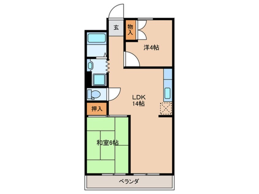 間取図 エヌ・シ－ココモ放出