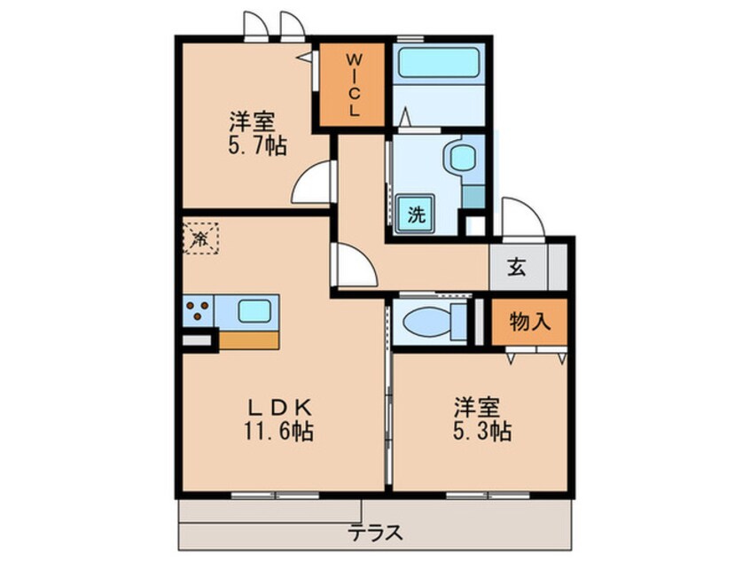 間取図 セジュールＫ