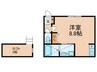 パルコスイ－ト服部天神 1SRの間取り