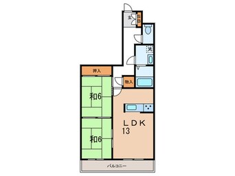 間取図 コスモ舞子坂(302)