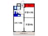 コ－ポ柴原 2DKの間取り