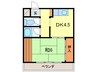 サンパ－ルビル 1DKの間取り