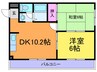 プレアール蔀屋本町 2DKの間取り