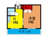 Ｋマンション 1Kの間取り