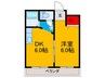 ア－バンハイツ池之宮 1DKの間取り