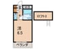 アートンヒュース 1Kの間取り