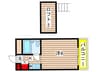アートンヒュース 1Kの間取り