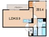 ハレレア 1LDKの間取り