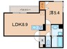 ハレレア 1LDKの間取り