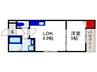La-Crea曽根 1LDKの間取り