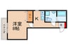 津田西TNビル 1Kの間取り