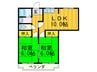 シャルマン四條畷 2LDKの間取り