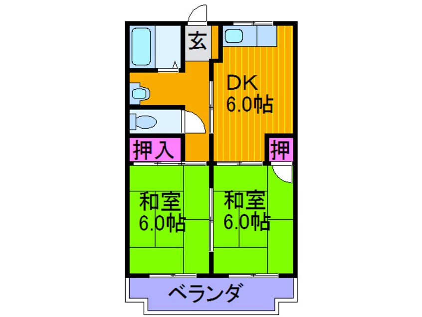 間取図 シャルマン四條畷