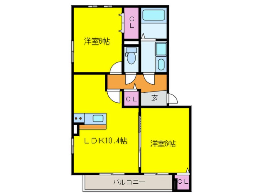 間取図 ローレルコート高津Ⅱ