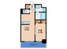 S-RESIDENCE福島diverse 1LDKの間取り
